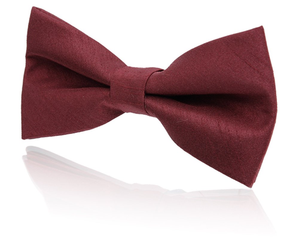 Boys Pre-Tied Burgundy Dupion Bow Tie from Dobell