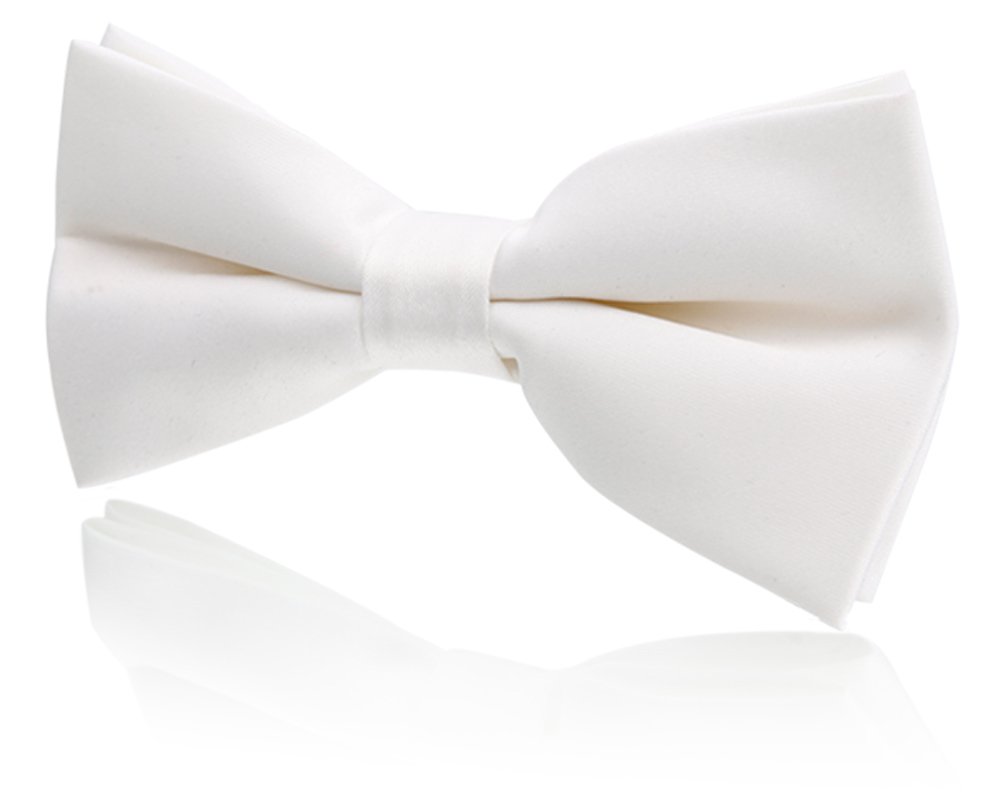 Boys Pre-Tied White Bow Tie from Dobell