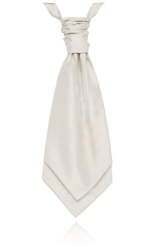 Boys Ivory Poly Dupion Cravat from Dobell