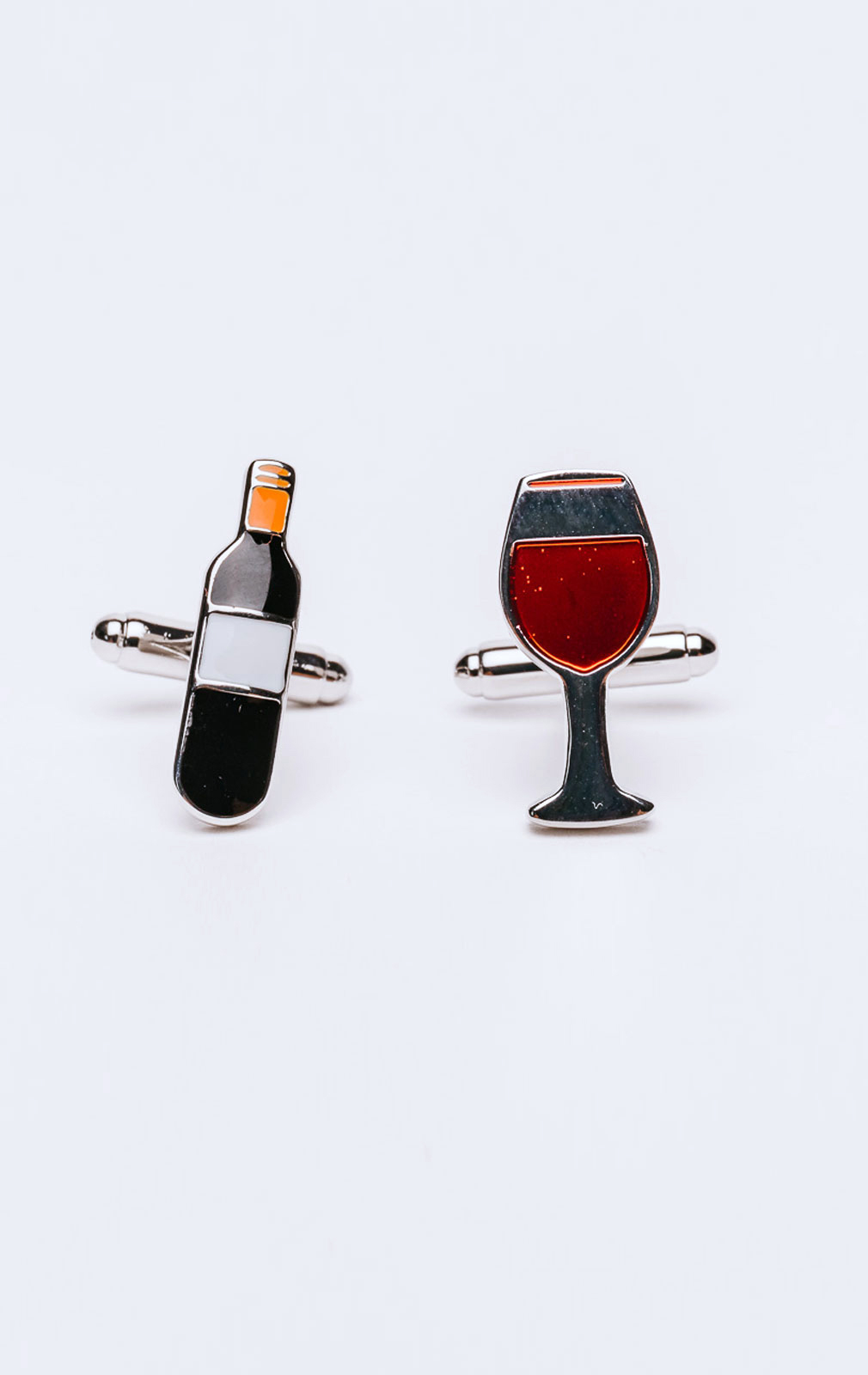 Dobell Red Wine Bottle and Glass Cufflinks from Dobell