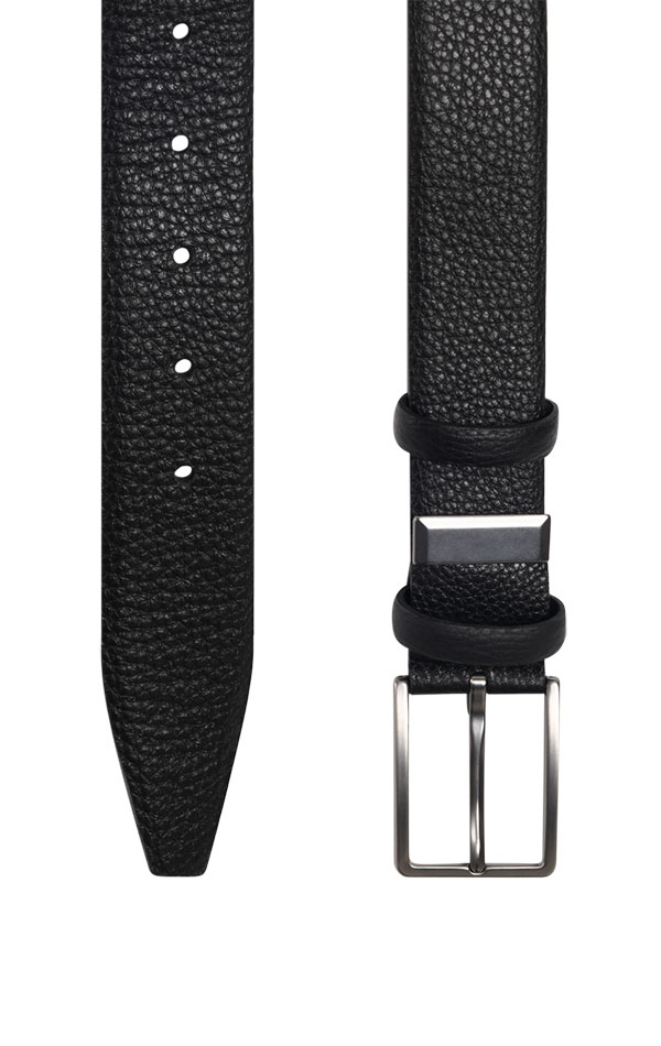 Black Pebble Leather Belt at Dobell