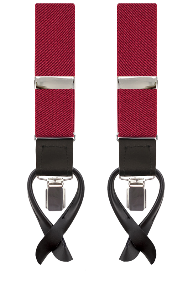 Dobell Luxury 2-in-1 Burgundy Braces - 35mm at Dobell