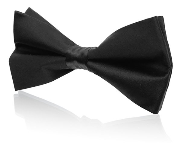 Boys Pre-Tied Black Silk Bow Tie at Dobell