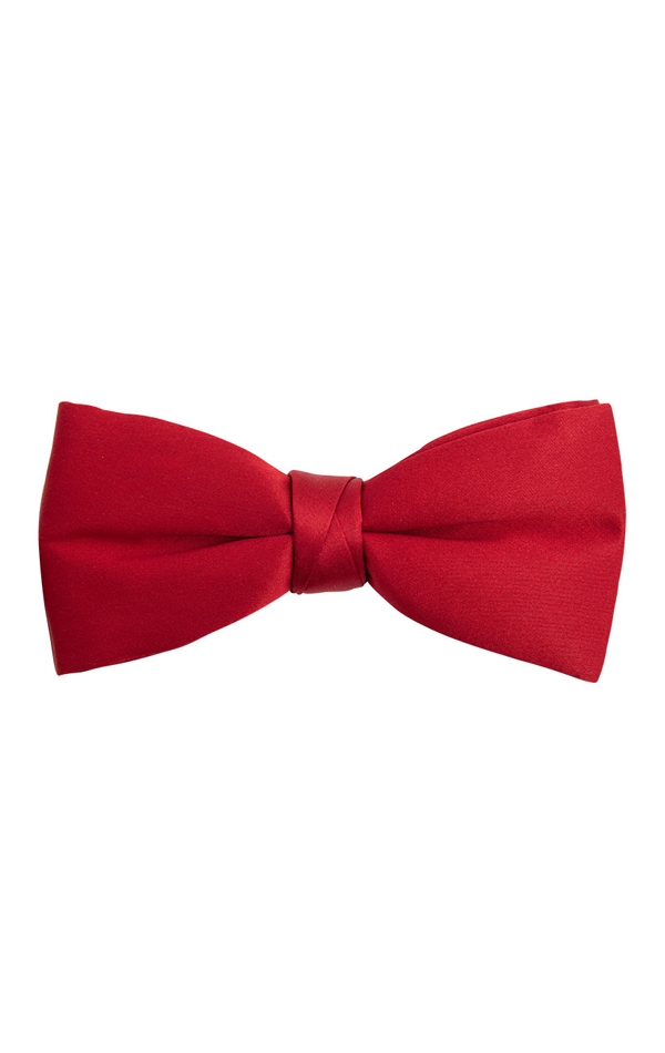 Red Silk Bow Tie (Pre-Tied & Self-Tie) at Dobell