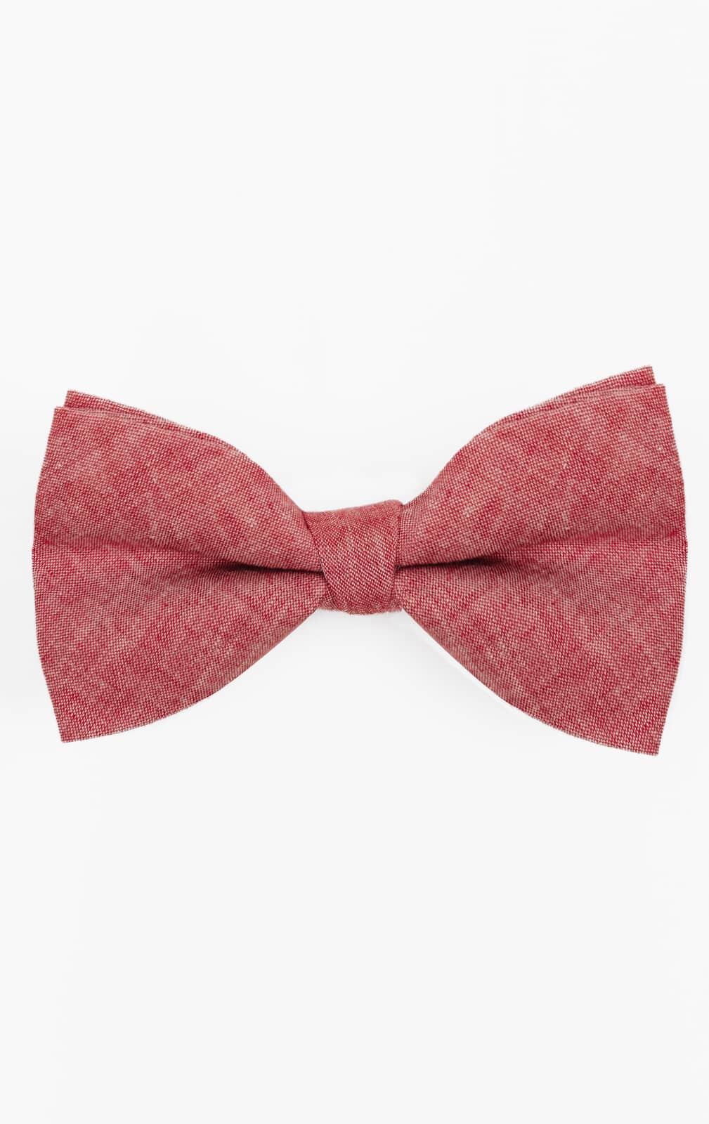 Berry Red Linen Bow Tie from Dobell