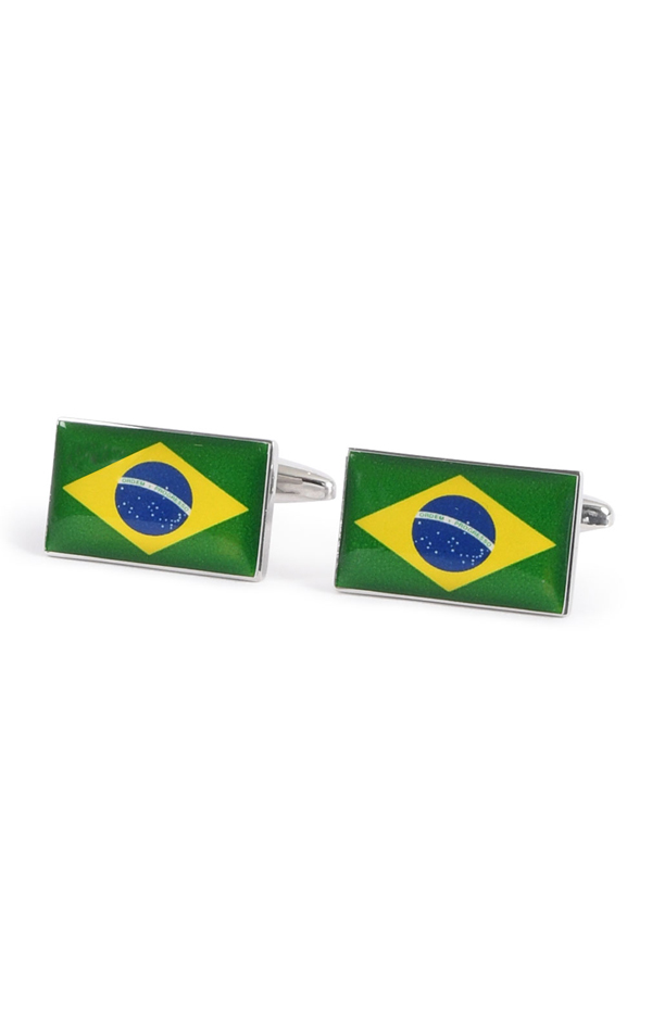 Brazil Flag Cufflinks from Dobell