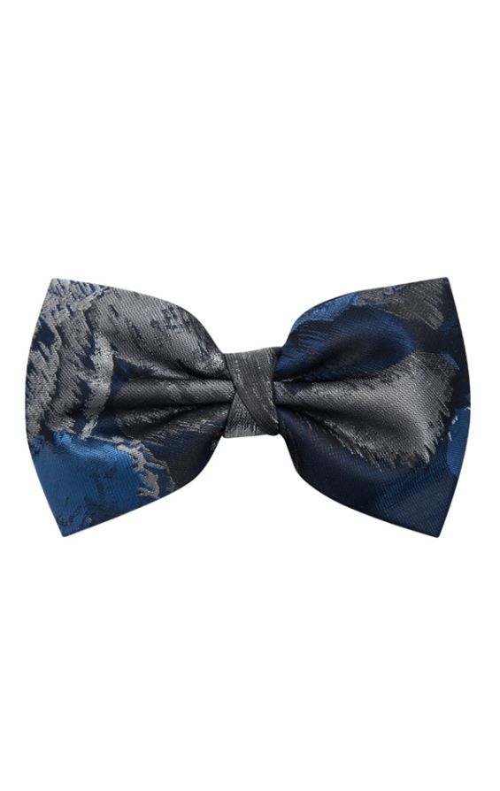 Dobell Blue Floral Jacquard Bow Tie | Dobell