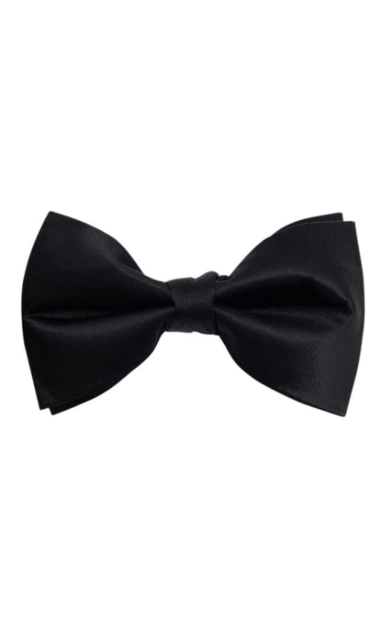 Black Silk Bow Tie (Pre-Tied & Self-Tie) | Dobell