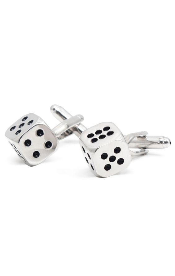 Silver dice deals cufflinks