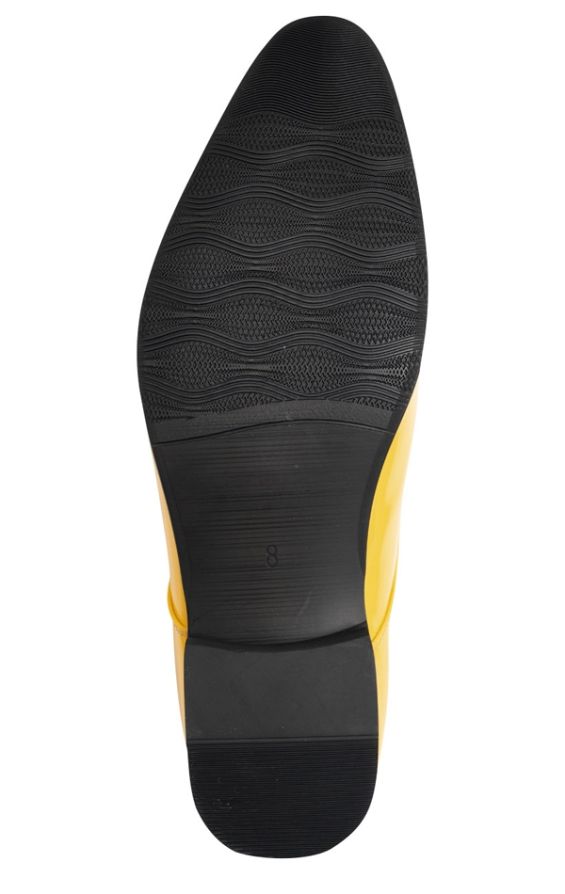 Dobell Yellow Patent Contemporary Dress Shoes Dobell