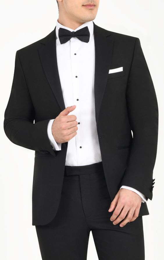 Dobell Black Dinner Jacket with Notch Lapel | Dobell