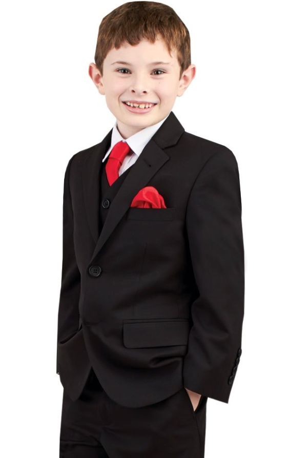 Little boys hot sale black suits