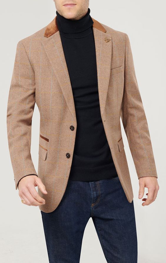 Tweed jacket with best sale velvet collar