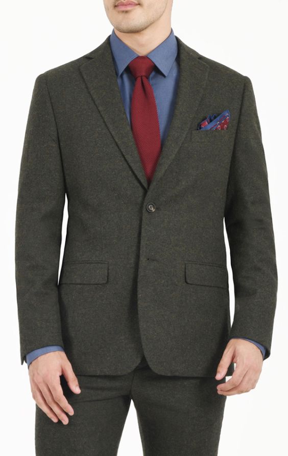 Green donegal deals tweed suit