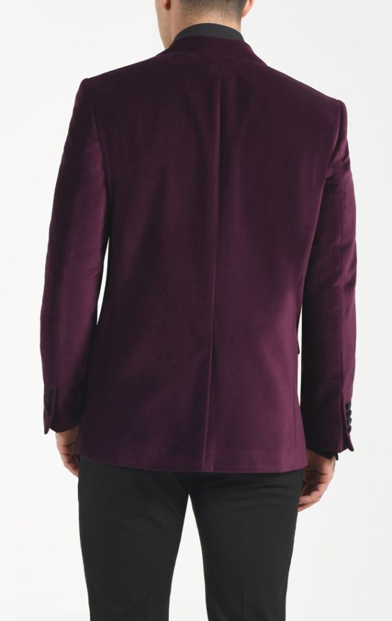 Mens purple on sale velvet tuxedo jacket