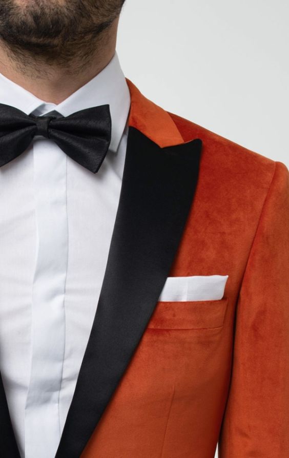 Orange online velvet coat