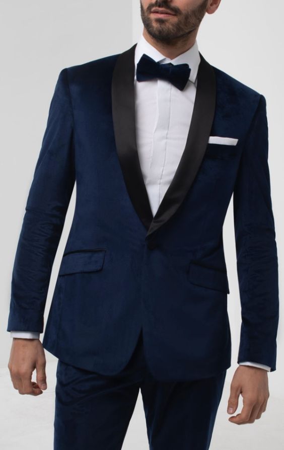 Dobell Navy Blue Velvet Jacket | Dobell