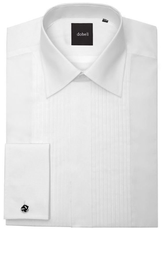 Pleated white sales dress shirt