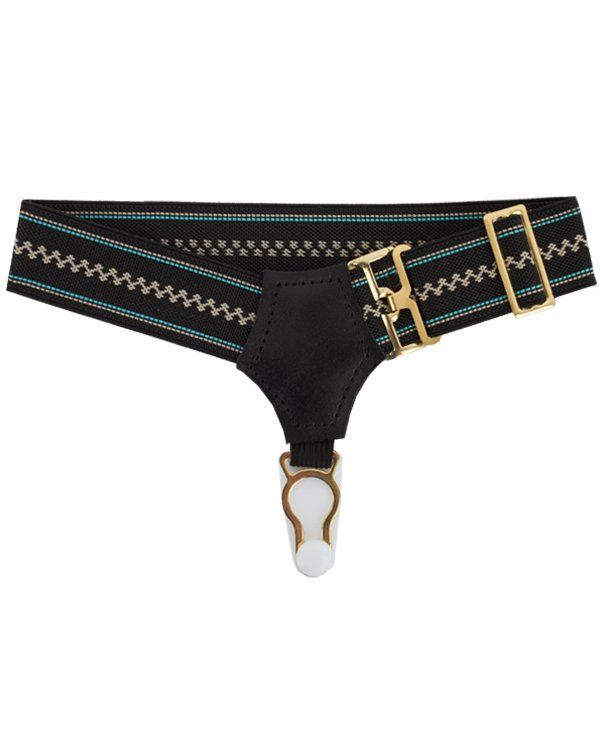 Black Patterned Sock Suspenders Dobell