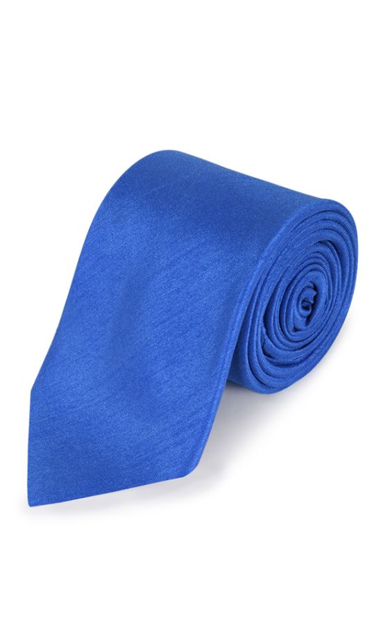 Dobell Royal Blue Dupion Tie | Dobell
