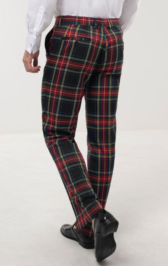 Tartan trousers hotsell mens green