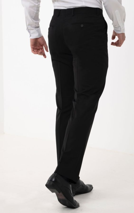 Dobell Black Suit Trousers