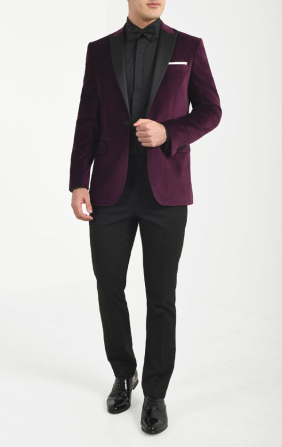 Mens purple hotsell velvet tuxedo jacket