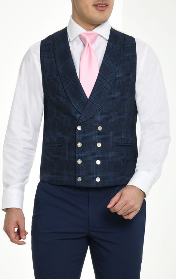 Double breasted shawl lapel best sale waistcoat