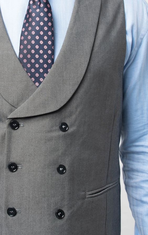 Double breasted deals shawl collar vest