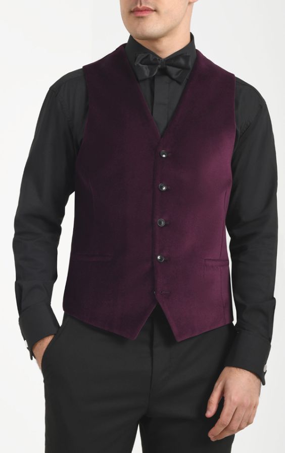 Tuxedo with purple best sale vest and tie