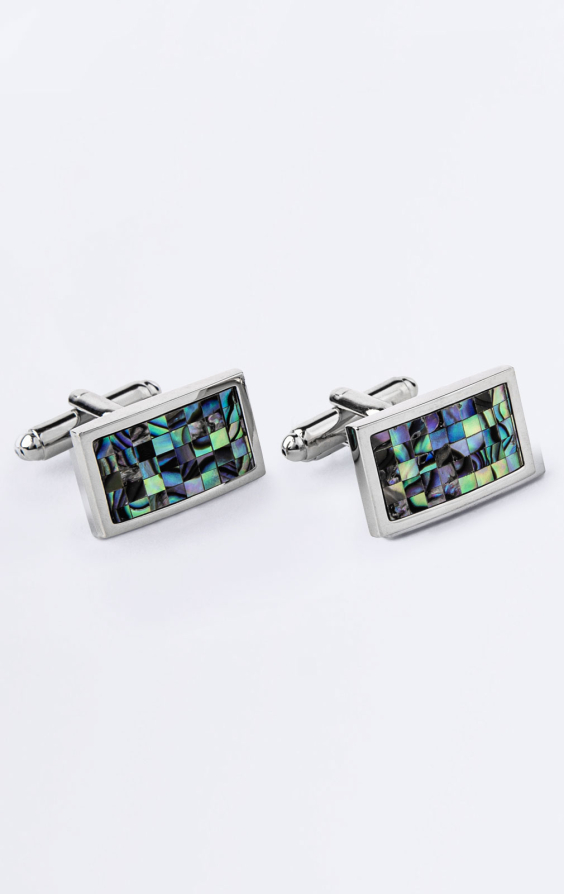 Aqua Marble Rectangle Cufflinks Aqua Marble Rectangle Cufflinks