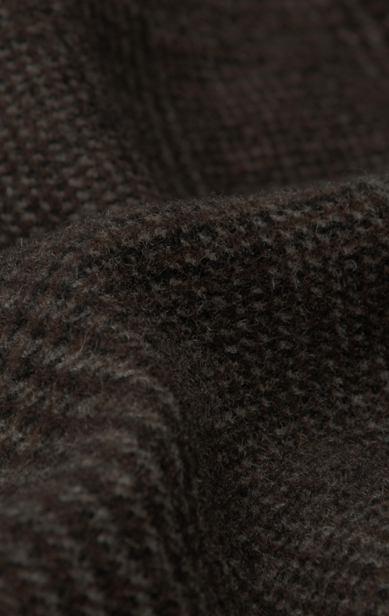 Brown Prince of Wales Tweed Jacket with Patch Pockets - photo 6