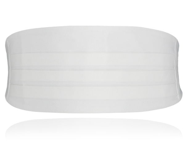 Boys White Cummerbund & Bow Tie Set - photo 2