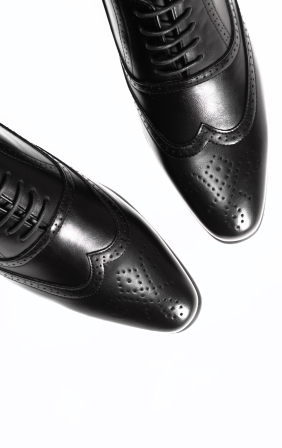Black Oxford Brogue Shoes - photo 1