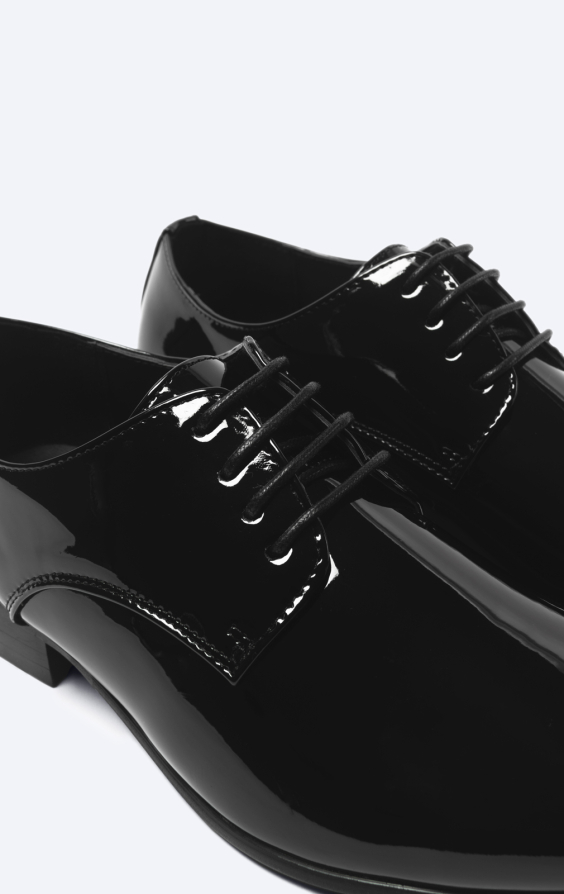 Black Patent Contemporary Dress Shoes - photo 3