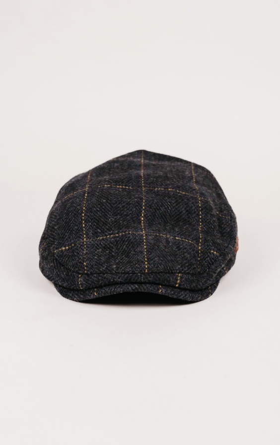 Navy Twill Check Flat Cap - photo 1 Navy Twill Check Flat Cap - photo 1