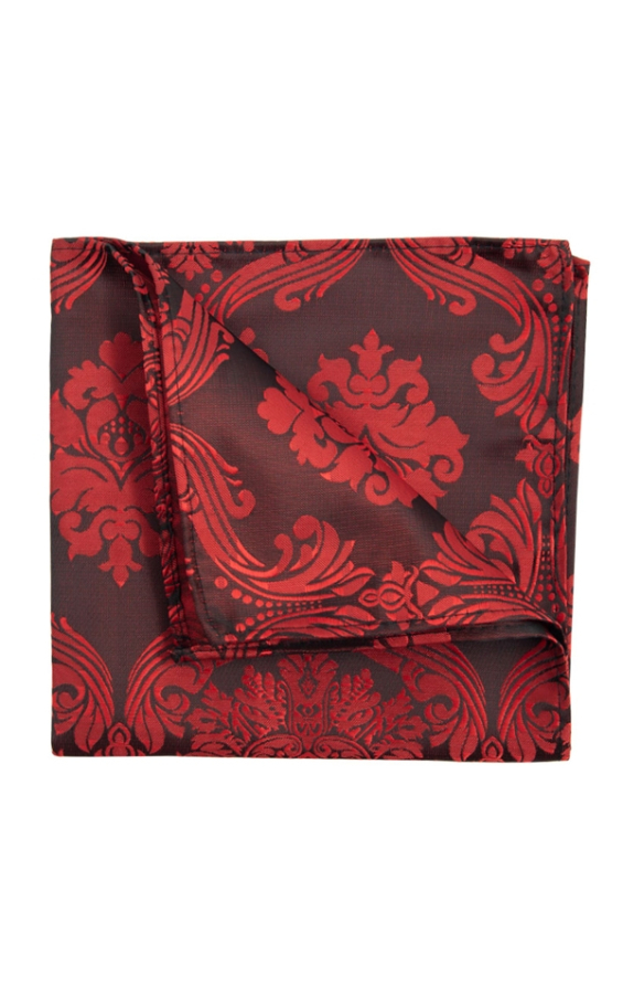 Red Victorian Jacquard Handkerchief