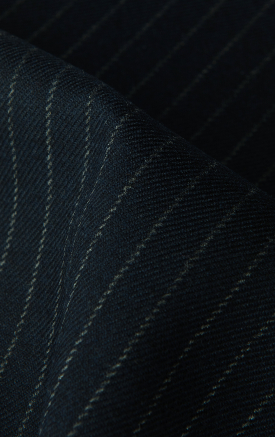 Navy Chalkstripe Waistcoat - photo 3