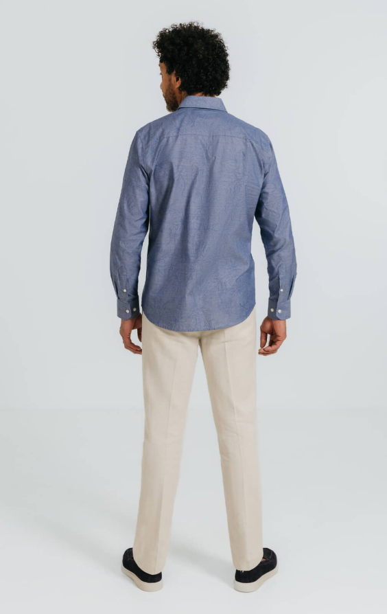 Blue Floral Print Shirt - photo 4