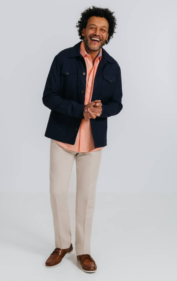 Orange Linen Short Sleeve Shirt - photo 1 Orange Linen Short Sleeve Shirt - photo 1
