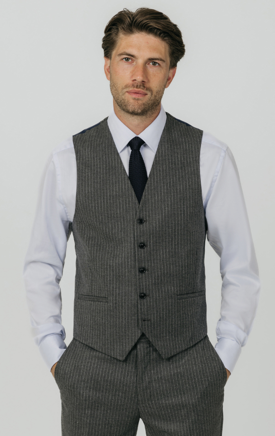 Charcoal Chalkstripe Waistcoat Charcoal Chalkstripe Waistcoat