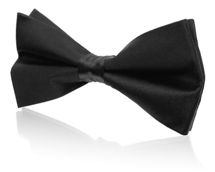 Boys Pre-Tied Black Silk Bow Tie
