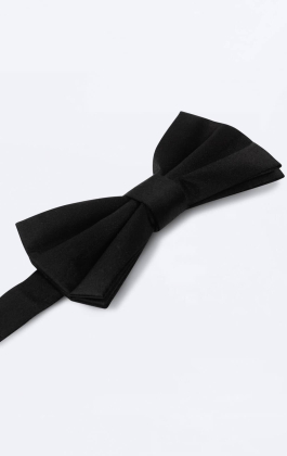 Black Silk Bow Tie (Pre-Tied & Self-Tie)