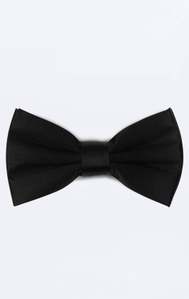 Black Silk Bow Tie (Pre-Tied & Self-Tie)