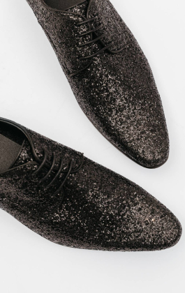 Black Glitter Shoes