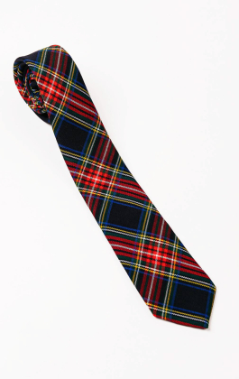 Navy Blue Tartan Tie