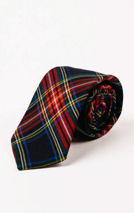 Navy Blue Tartan Tie