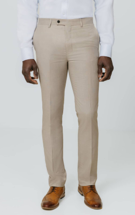 Stone Sharkskin Slim Fit Suit Trousers