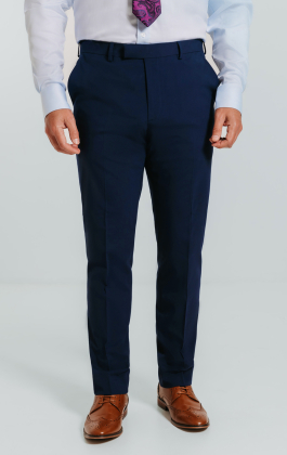 Blue Slim Fit Suit Trousers