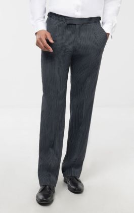 Dobell Black Grey Striped Morning Suit Trousers Dobell